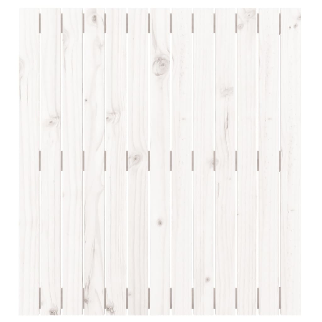 vidaXL Veggmontert sengegavl hvit 82,5x3x90 cm heltre furu