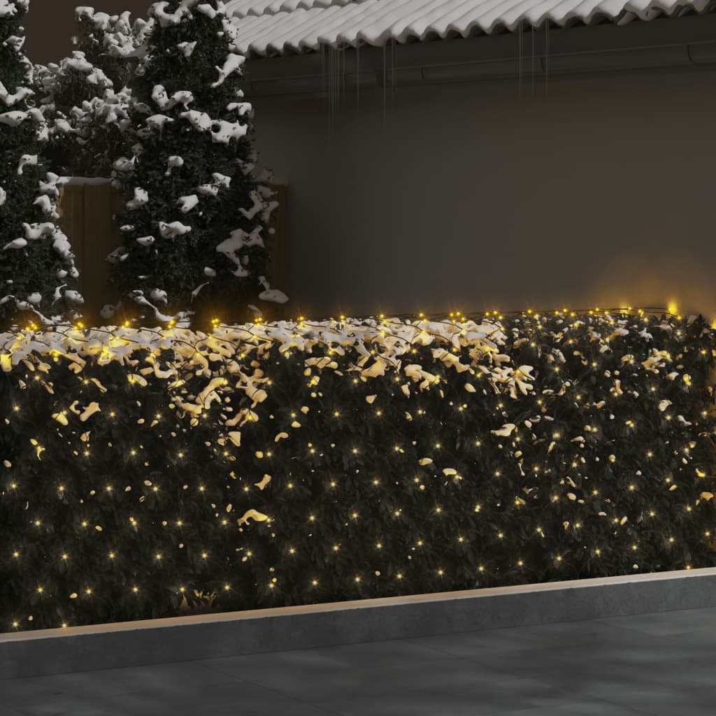 vidaXL Julenettlys varmhvit 3x3 m 306 lysdioder innendørs og utendørs