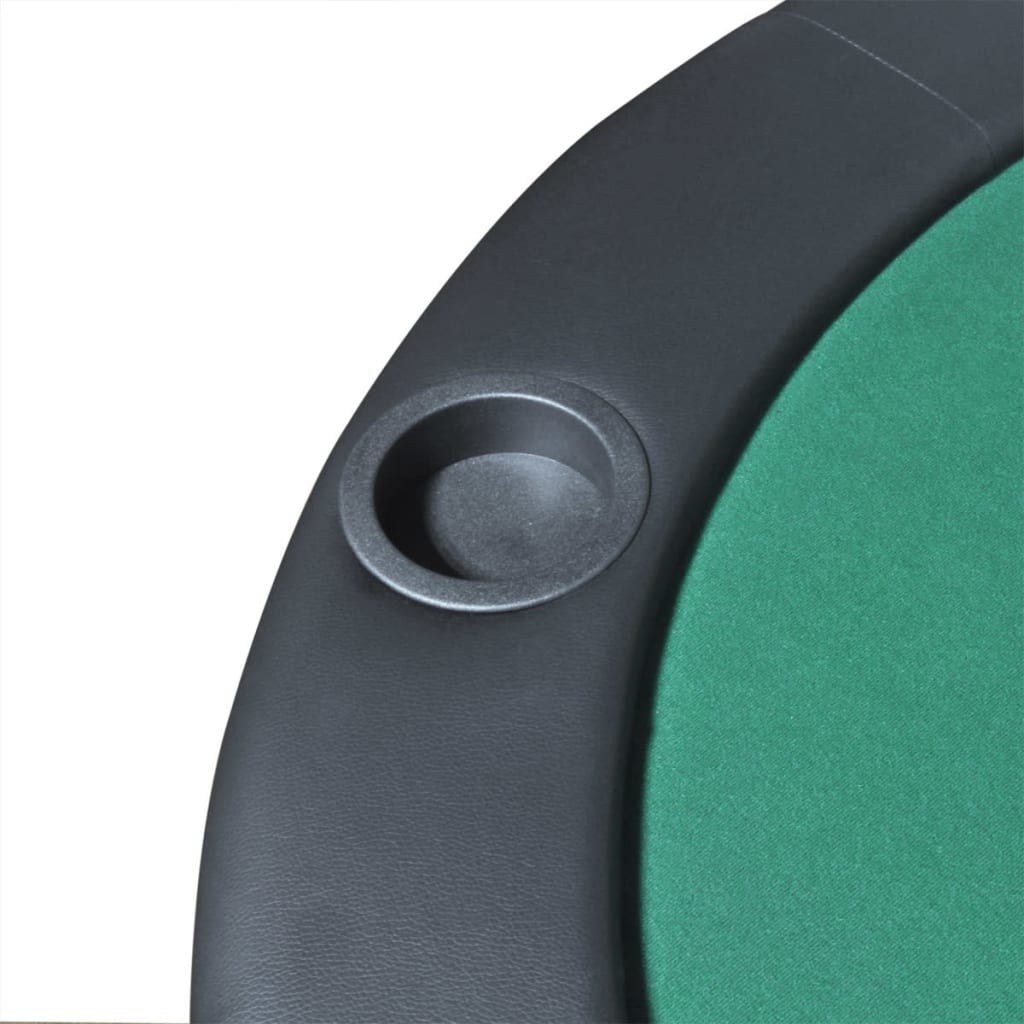vidaXL Pokerbord sammenleggbar bordplate 10 spillere grønn