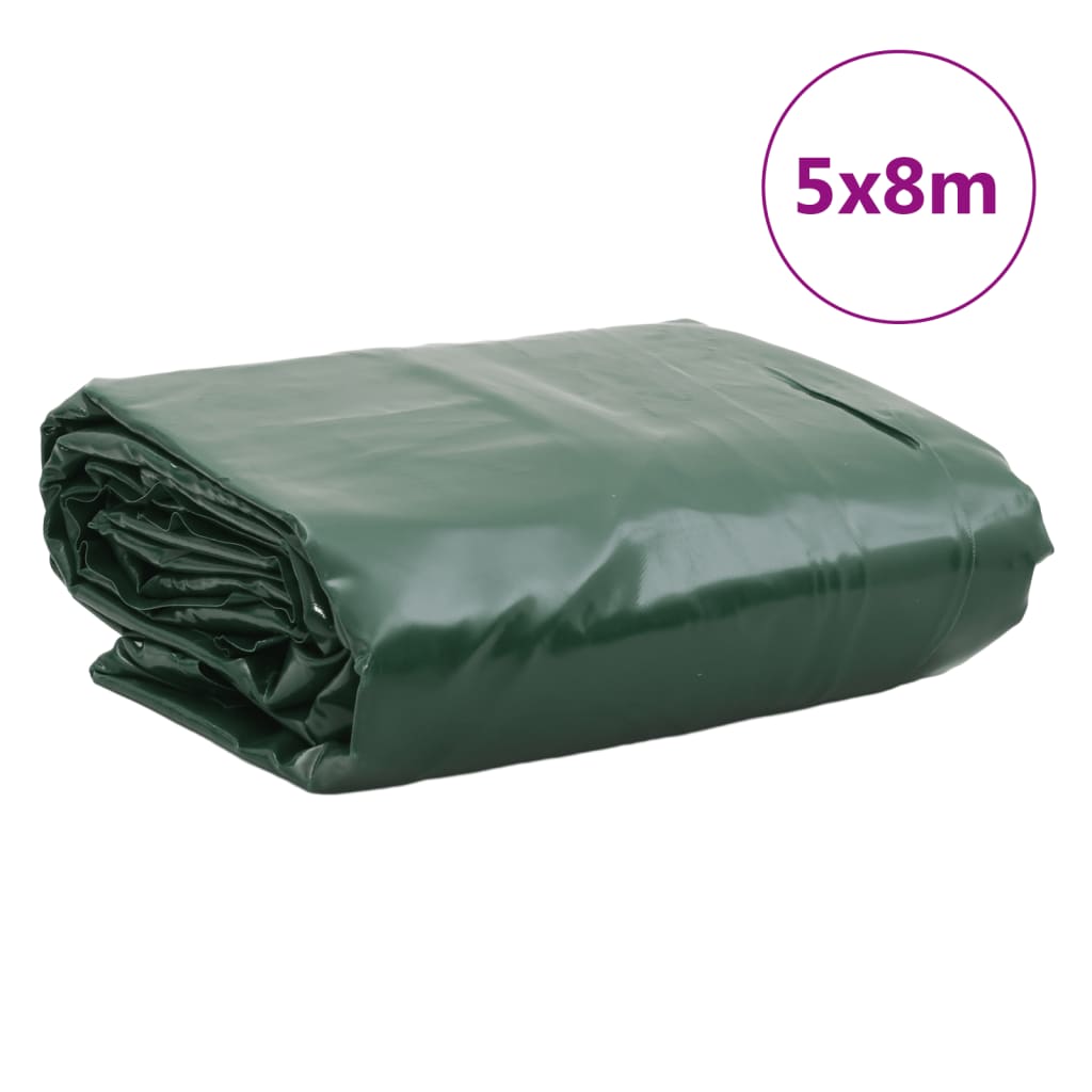 vidaXL Presenning grønn 5x8 m 650 g/m²