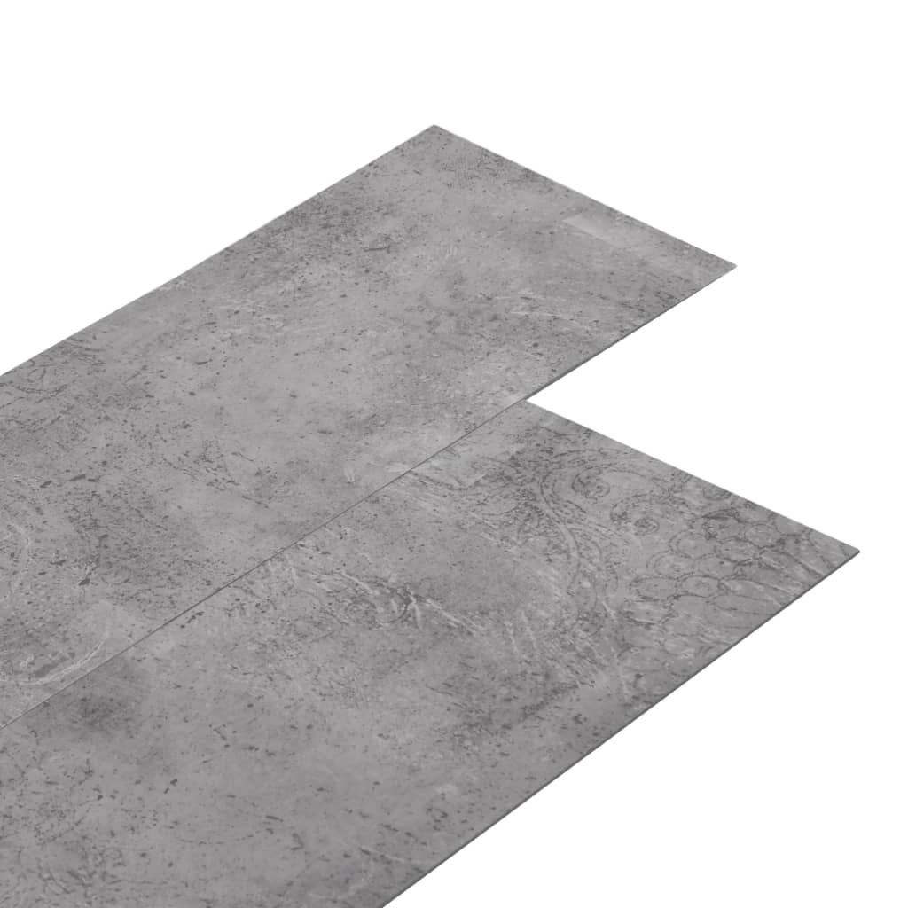 vidaXL PVC-gulvplanker 5,02 m² 2 mm selvklebende sementbrun