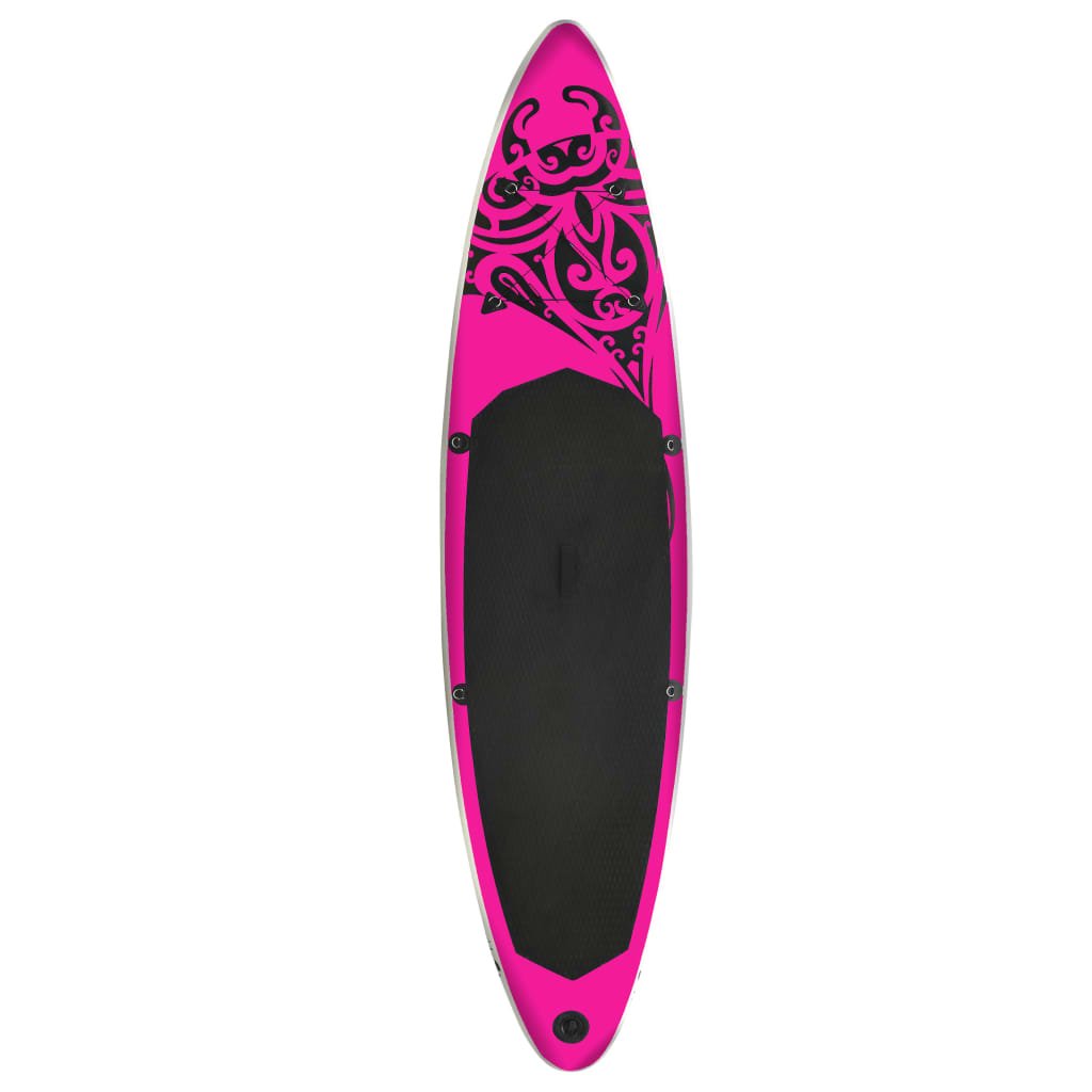 vidaXL Oppblåsbart padlebrettsett 366x76x15 cm rosa