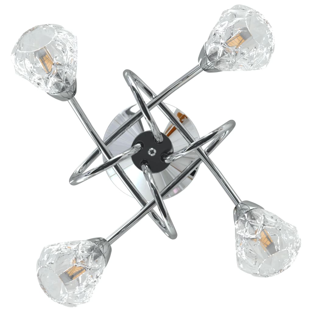 vidaXL Taklampe med gitterskjermer i glass for 4 G9 LED-lys