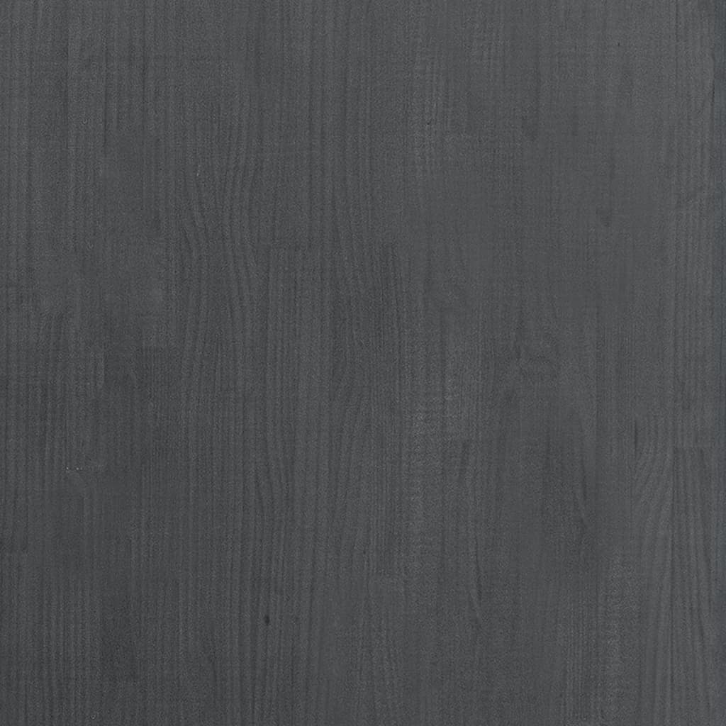 vidaXL Høyskap grå 80x30x210 cm heltre furu