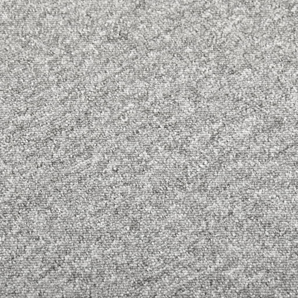 vidaXL Teppefliser gulv 20 stk 5 m² 50x50 cm lysegrå