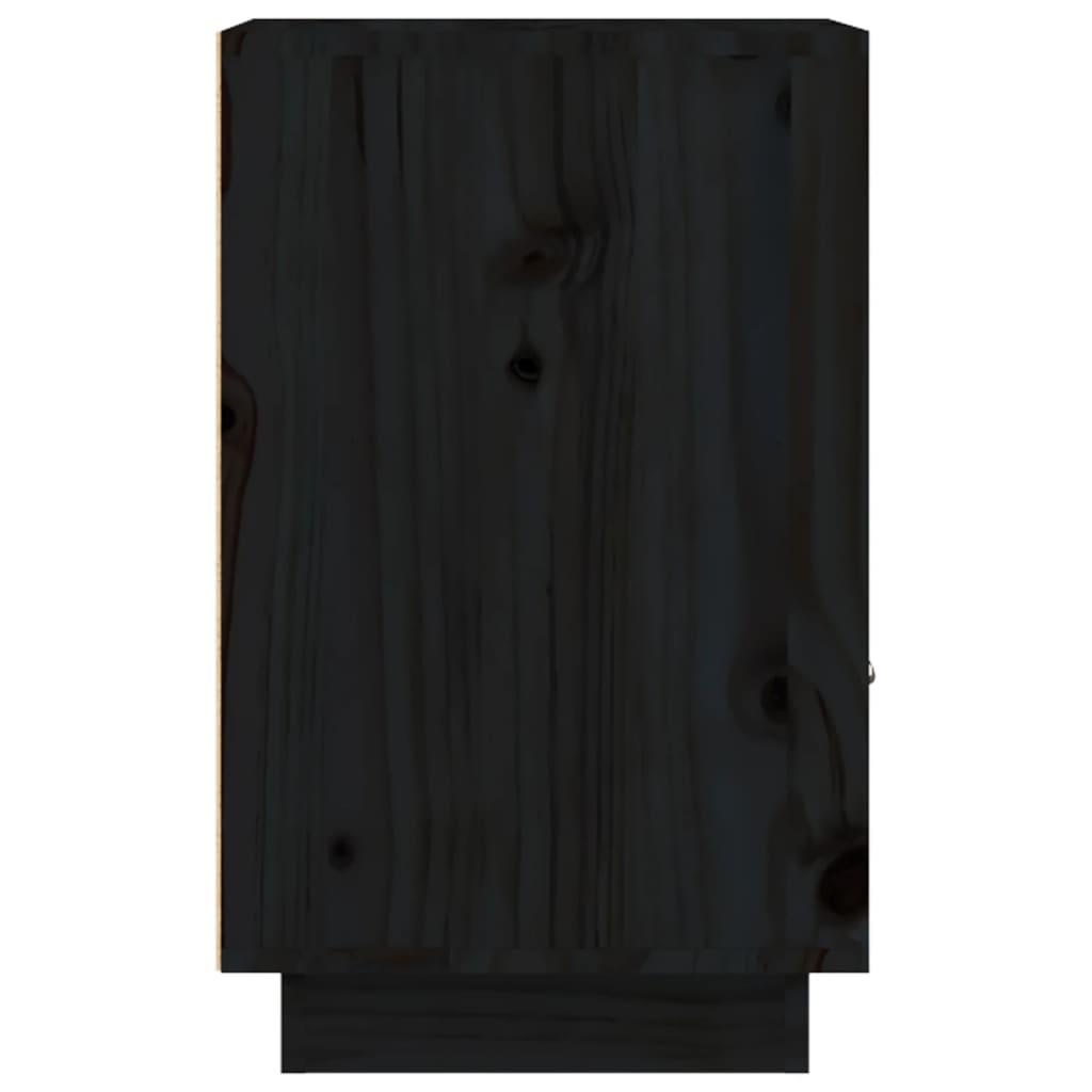 vidaXL Nattbord svart 40x34x55 heltre furu