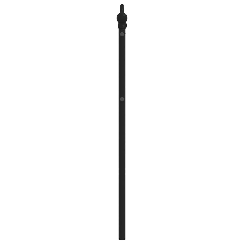 vidaXL Sengegavl i metall svart 75 cm