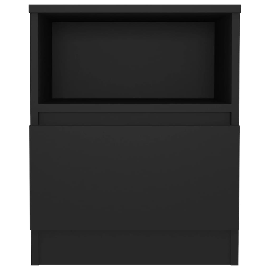 vidaXL Nattbord svart 40x40x50 cm sponplate