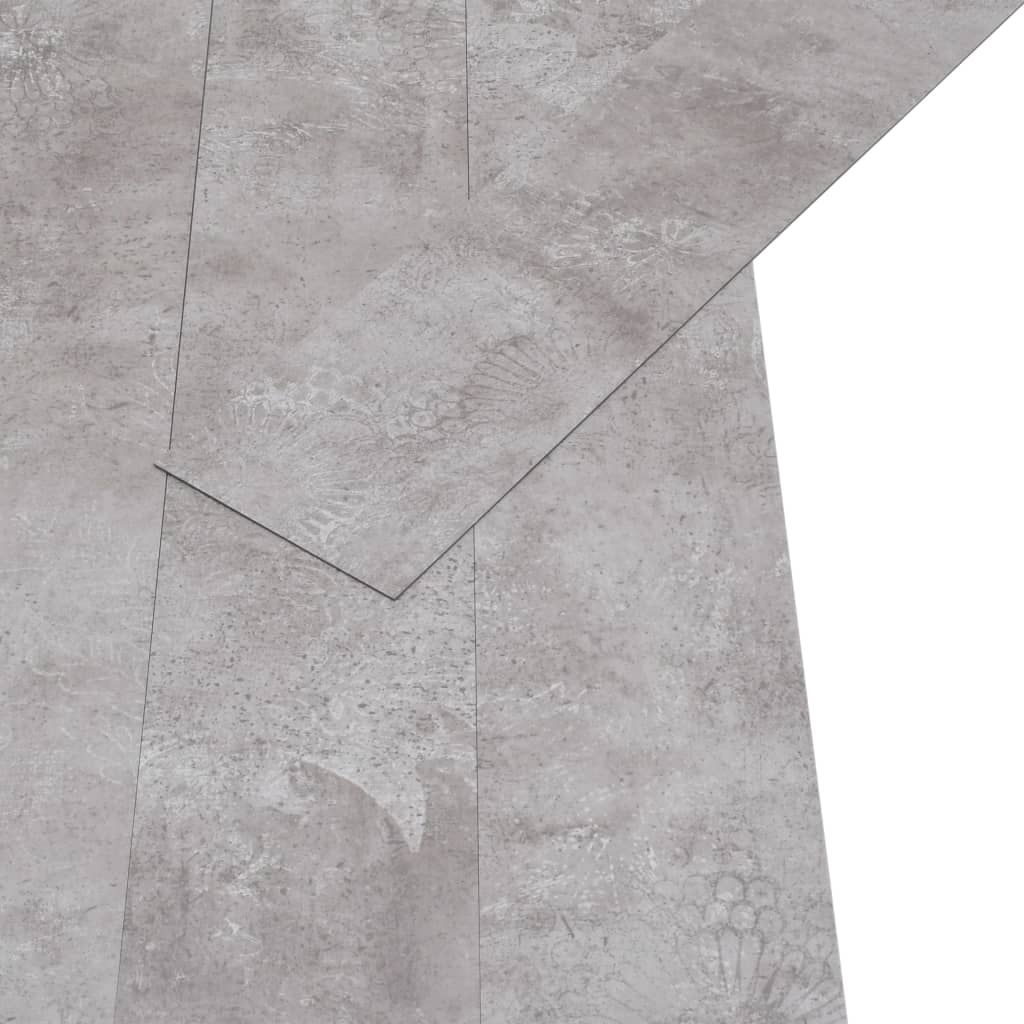vidaXL Ikke-klebende PVC-gulvplanker 5,26 m² 2 mm jordgrå