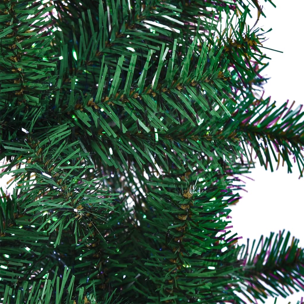 vidaXL Kunstig juletre med iriserende tupper grønn 180 cm PVC