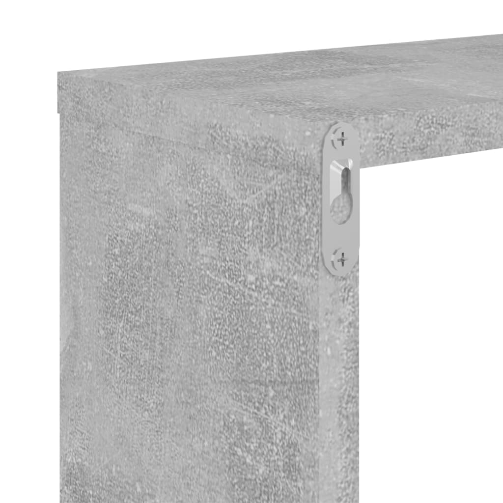 vidaXL Vegghyller 2 stk betonggrå 50x15x50 cm sponplate