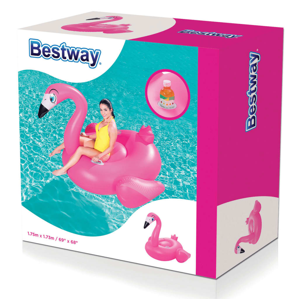 Bestway Kjempestor flamingo oppblåsbar badeleke 41119