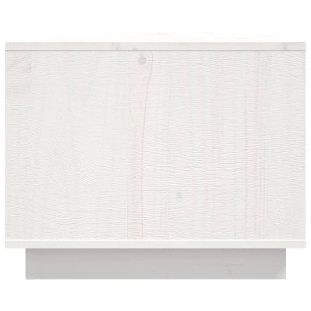 vidaXL Salongbord hvit 80x50x40 cm heltre furu
