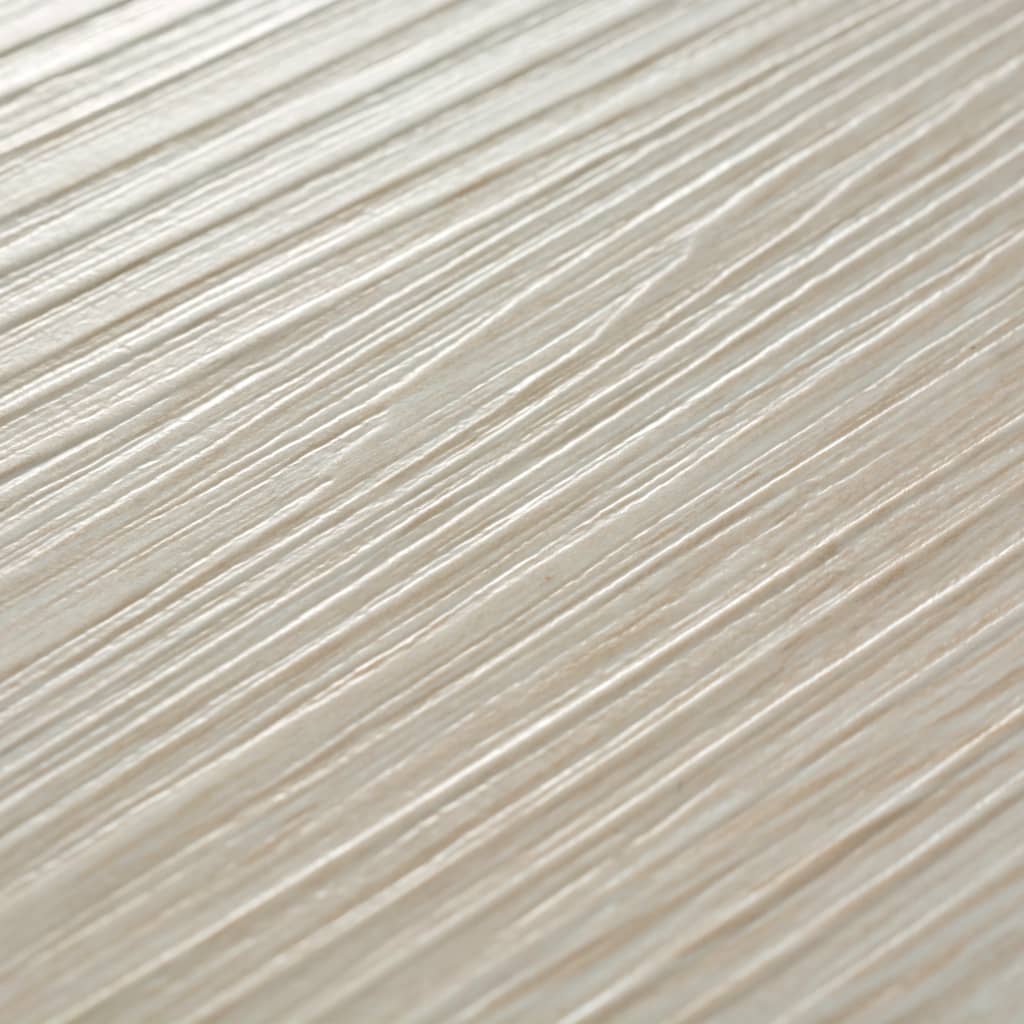 vidaXL Selvklebende PVC gulvplanker 5,21 m² 2 mm klassisk hvit eik