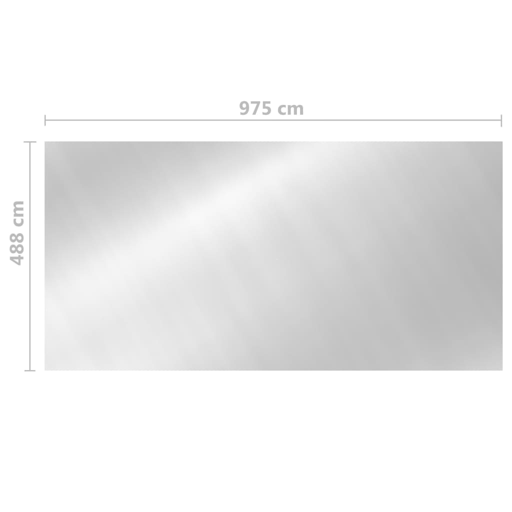 vidaXL Bassengtrekk sølv 975x488 cm PE