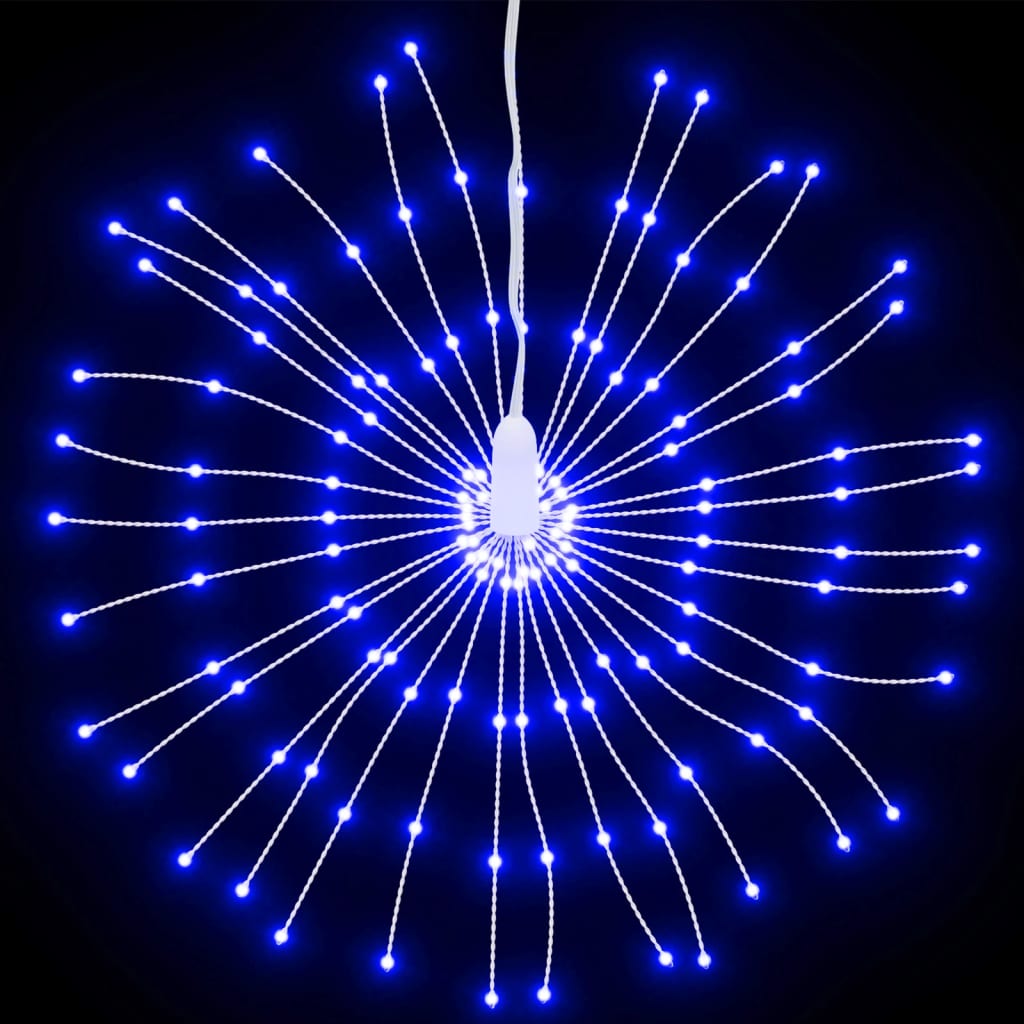 vidaXL Julestjernelys 140 LED 2 stk blå 17 cm