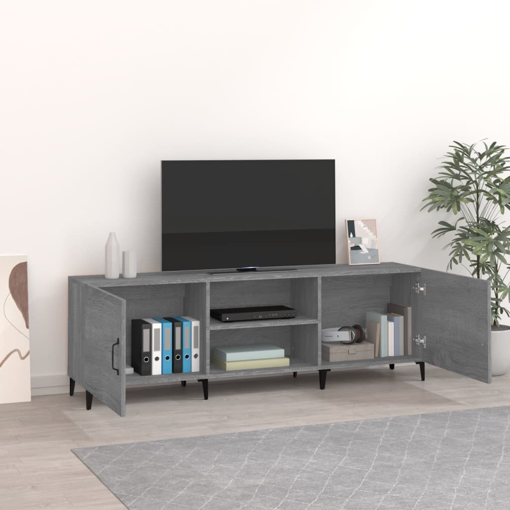 vidaXL TV-benk grå sonoma 150x30x50 cm konstruert tre