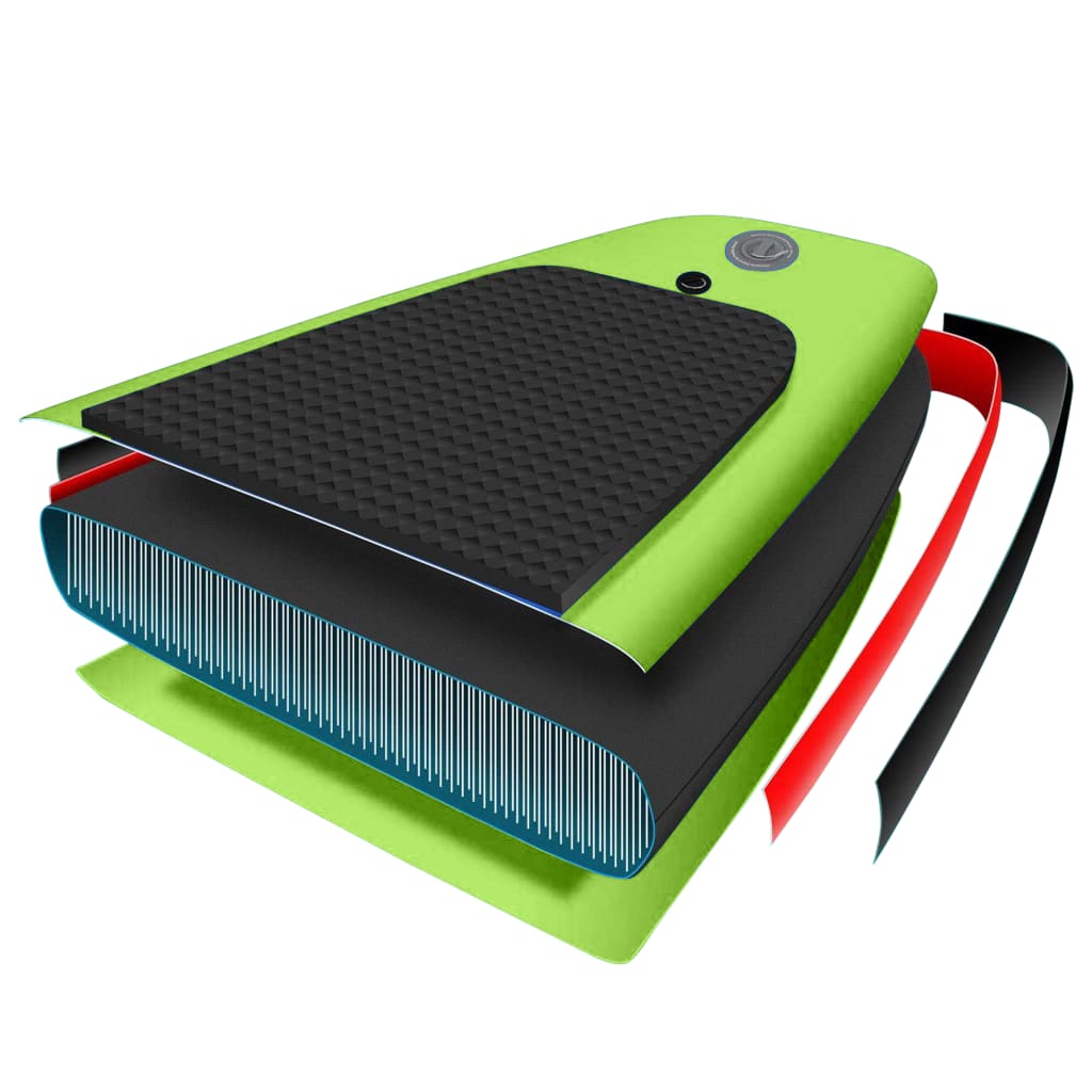 vidaXL Oppblåsbart padlebrettsett 366x76x15 cm grønn