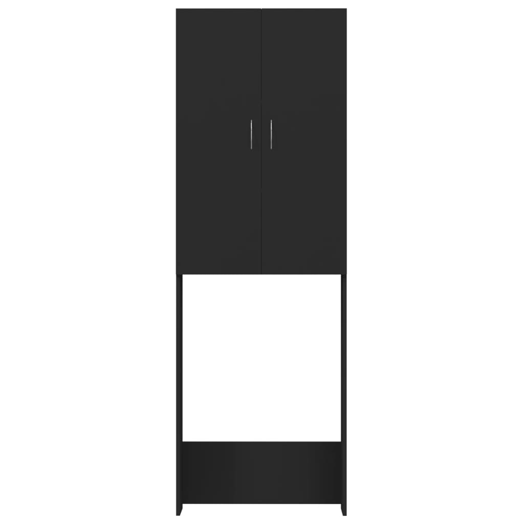 vidaXL Vaskemaskinskap svart 64x25,5x190 cm