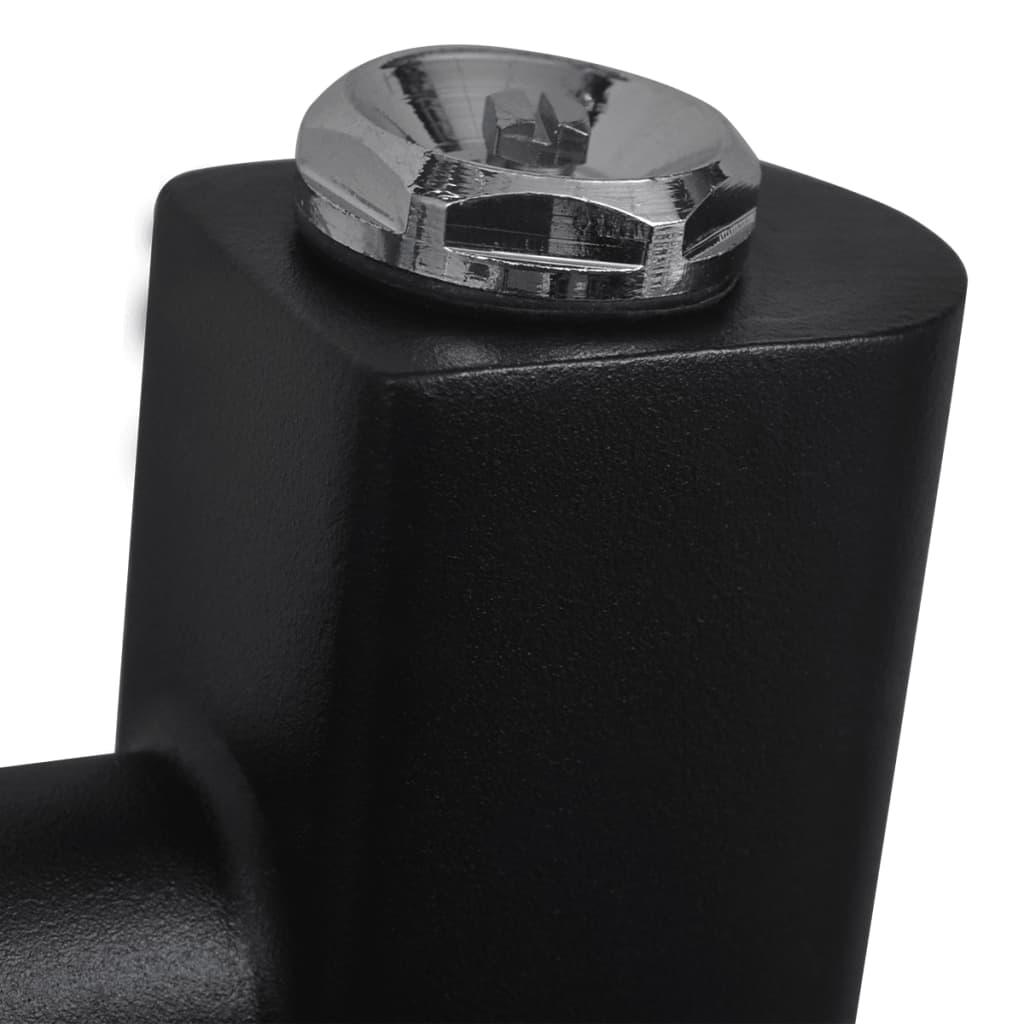 Radiator håndklestativ buet svart 480x480 mm