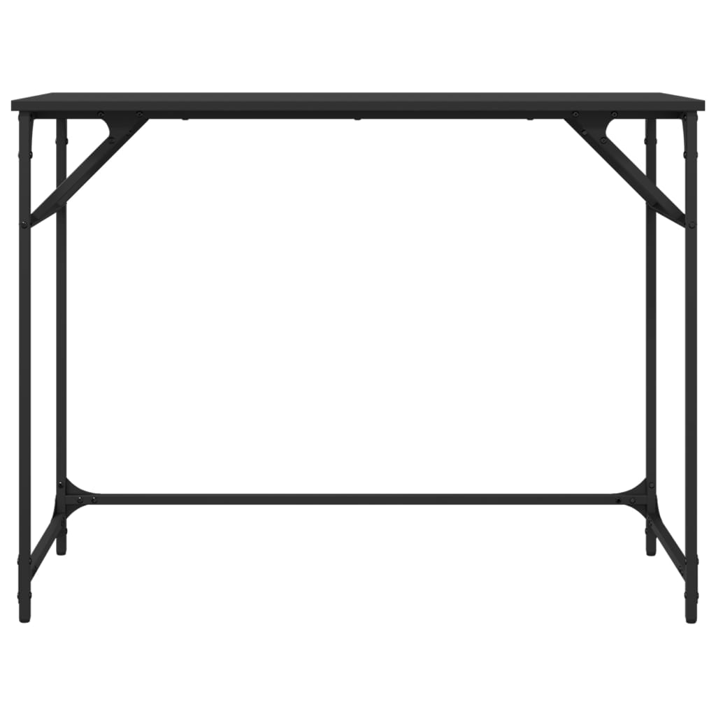 vidaXL Skrivebord svart 100x45x76 cm konstruert tre pulverlakkert stål