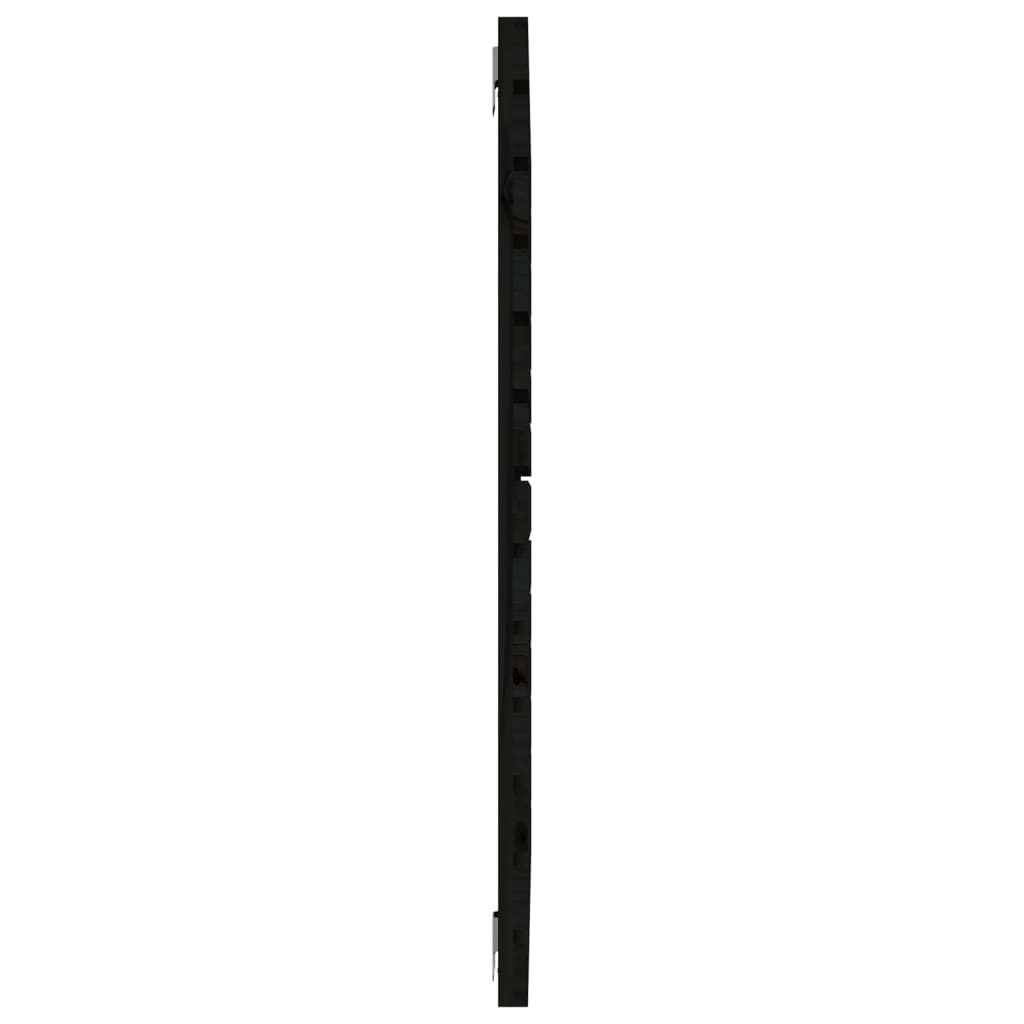 vidaXL Veggmontert sengegavl svart 81x3x91,5 cm heltre furu