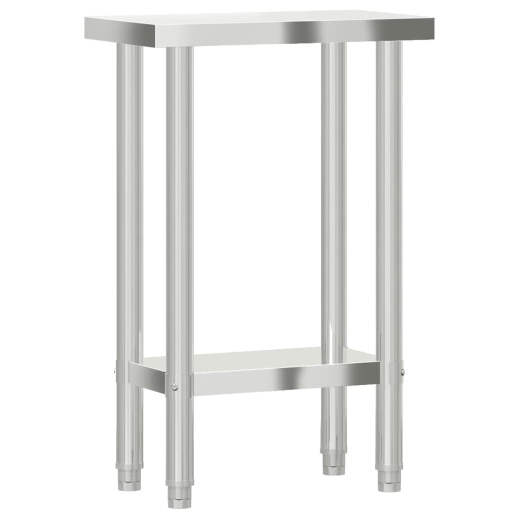 vidaXL Matlagingsbord for kjøkken 55x30x85 cm rustfritt stål