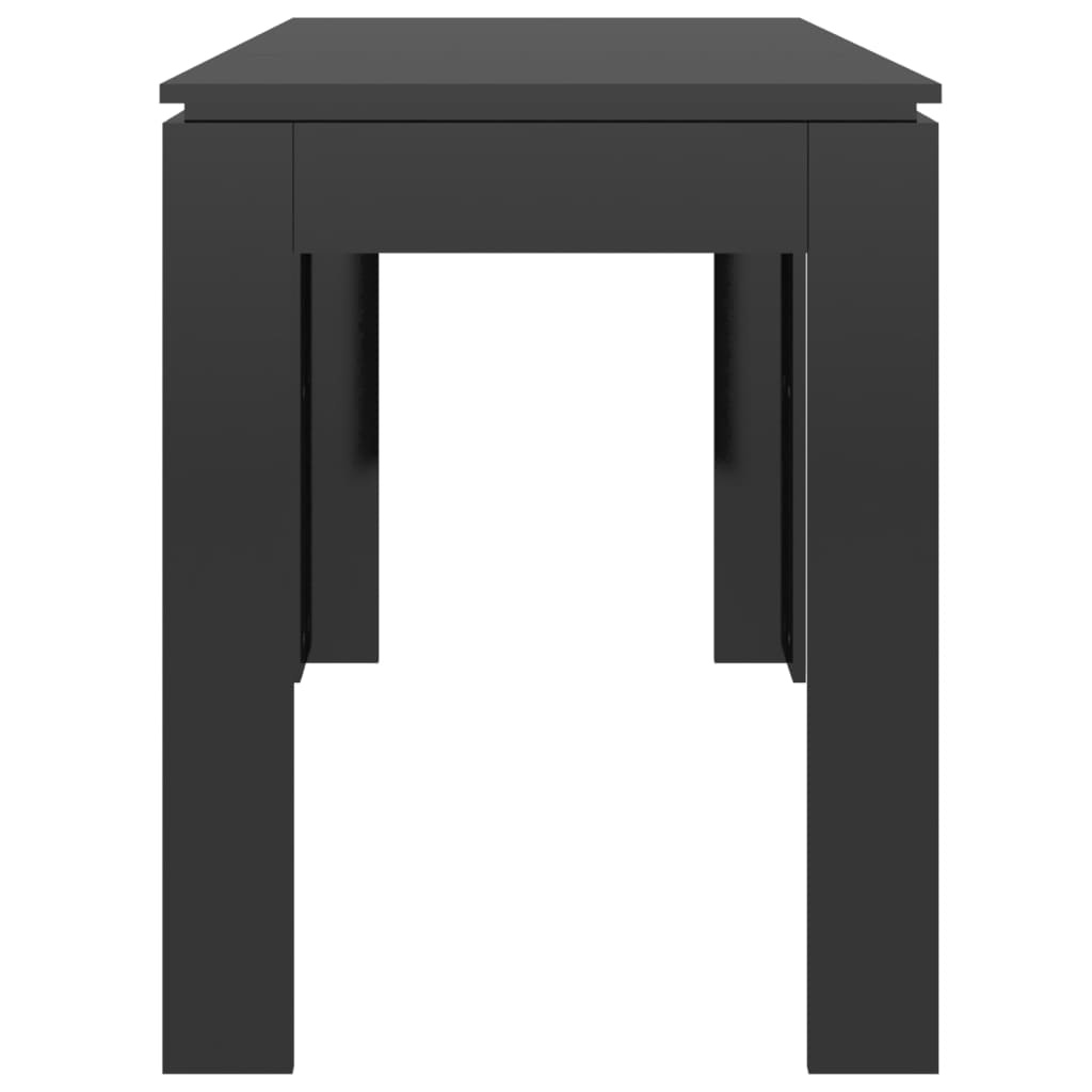 vidaXL Spisebord høyglans svart 120x60x76 cm sponplate