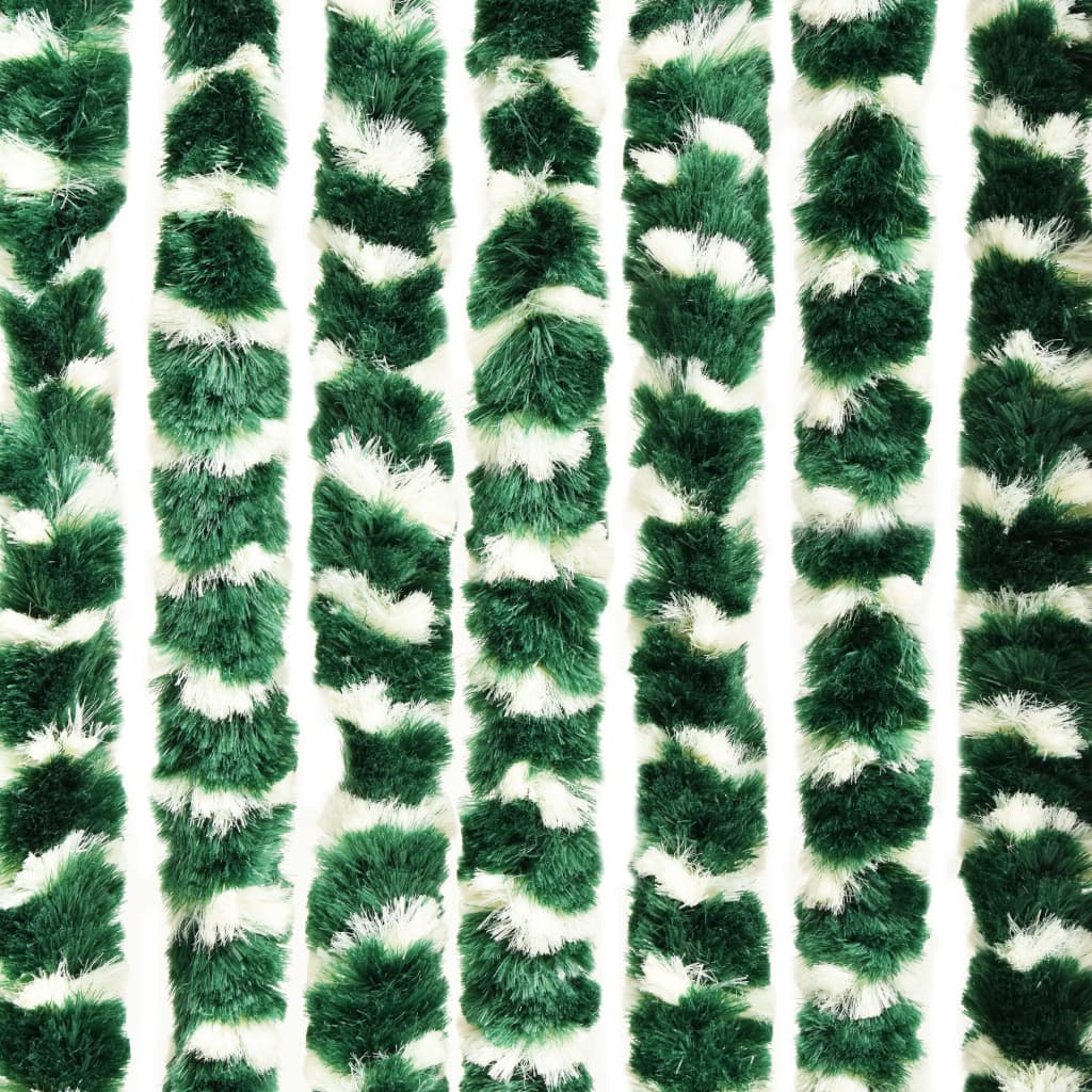 vidaXL Insektgardin grønn og hvit 90x220 cm chenille