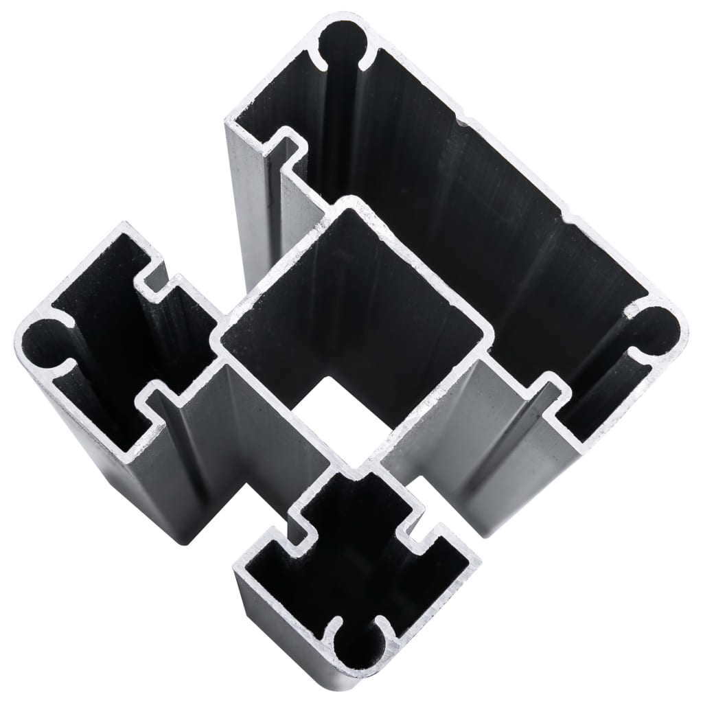vidaXL Gjerdepanelsett WPC 699x186 cm svart