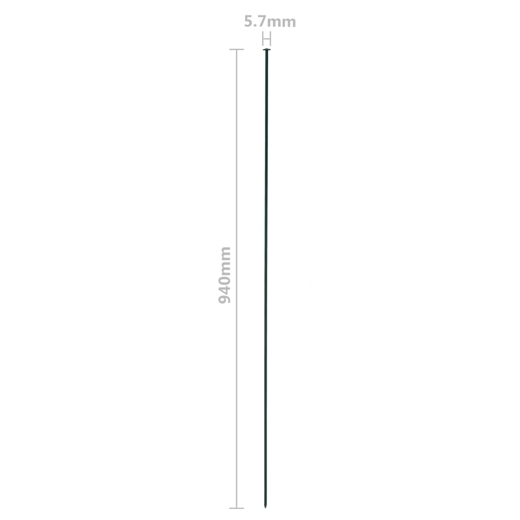 vidaXL Gjerdesett buet lavere 77,5x64 cm grønn