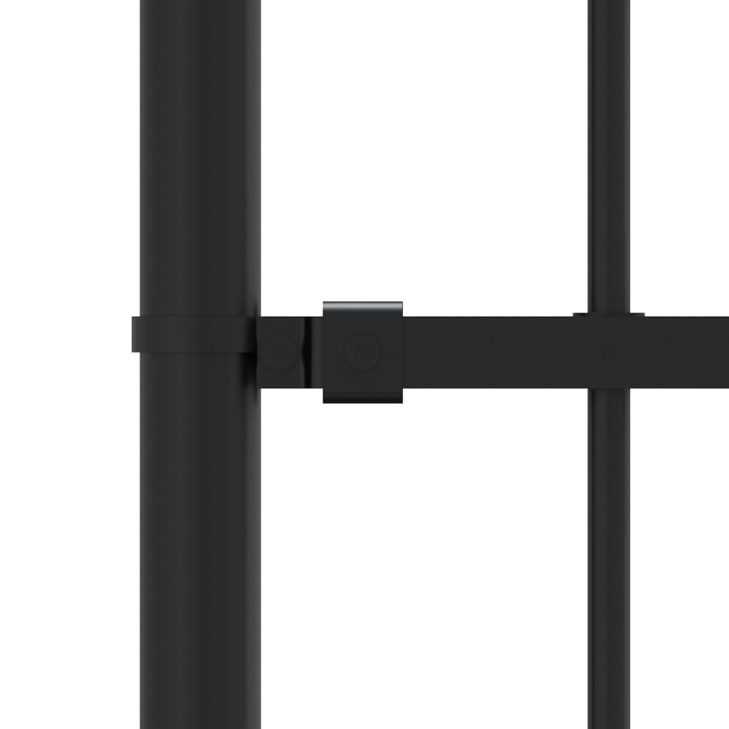 vidaXL Hagegjerde med spydtopp svart 190 cm pulverlakkert stål