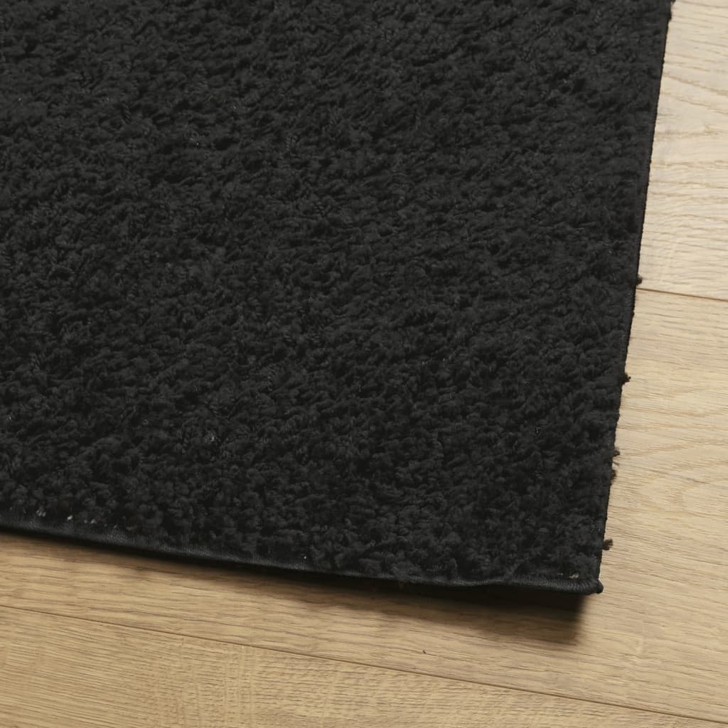 vidaXL Tykt teppe PAMPLONA høy luv moderne svart 240x340 cm
