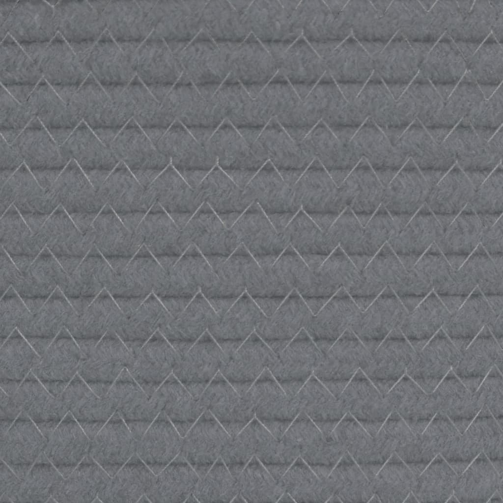 vidaXL Oppbevaringskurver 2 stk grå og hvit Ø28x28 cm bomull