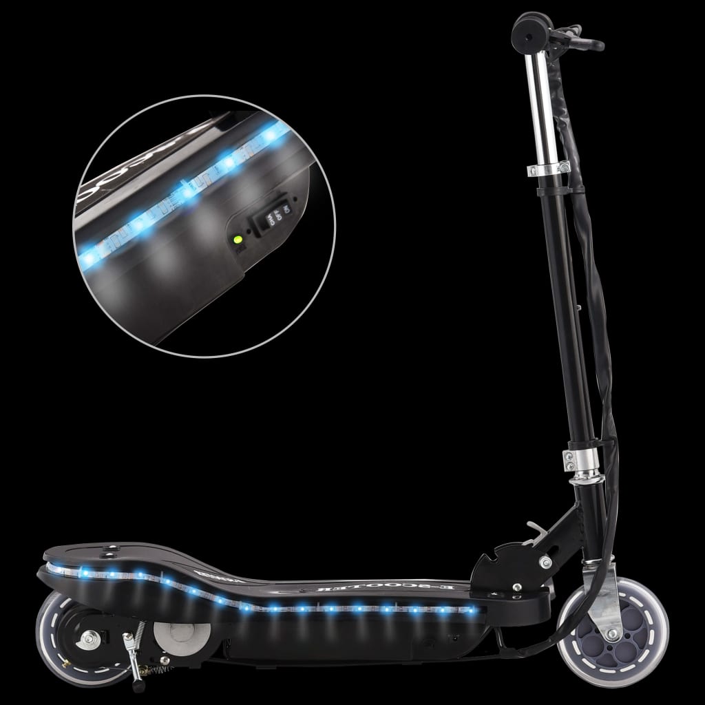 vidaXL Elektrisk sparkesykkel med LED 120 W svart
