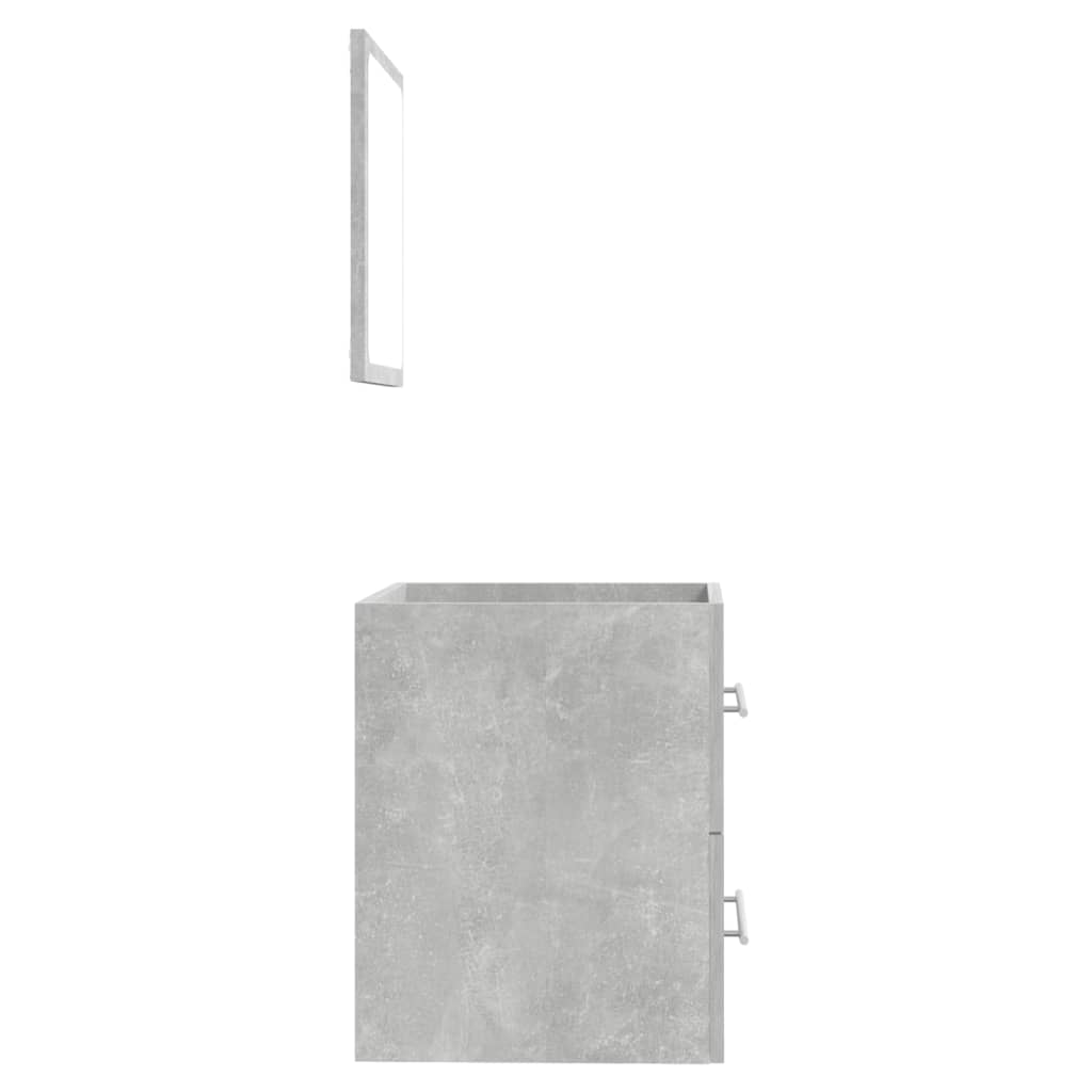 vidaXL Baderomsskap med speil betonggrå 41x38,5x48 cm