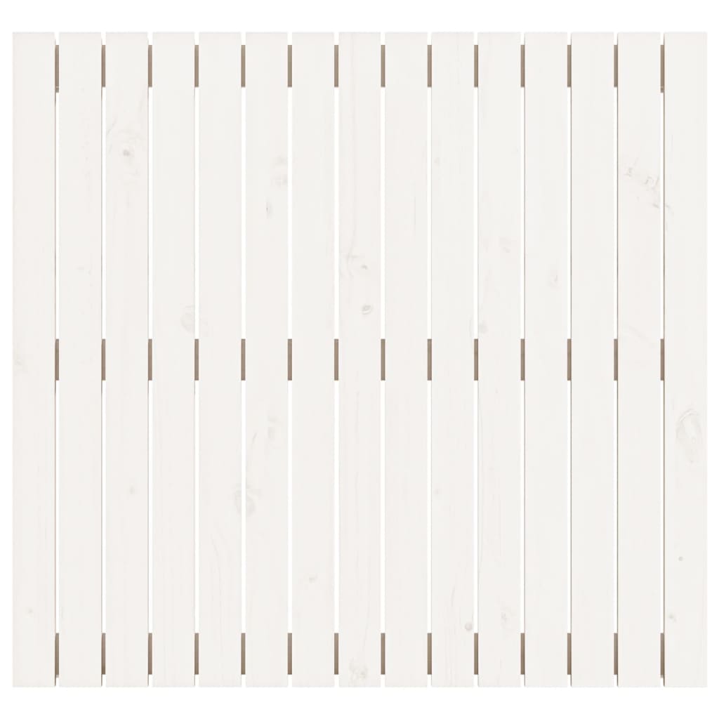 vidaXL Veggmontert sengegavl hvit 95,5x3x90 cm heltre furu