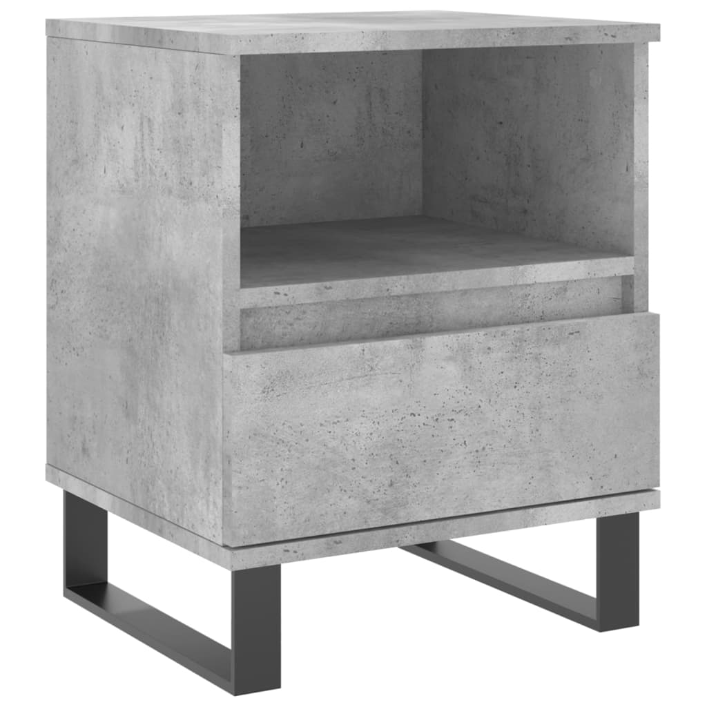 vidaXL Nattbord betonggrå 40x35x50 cm konstruert tre