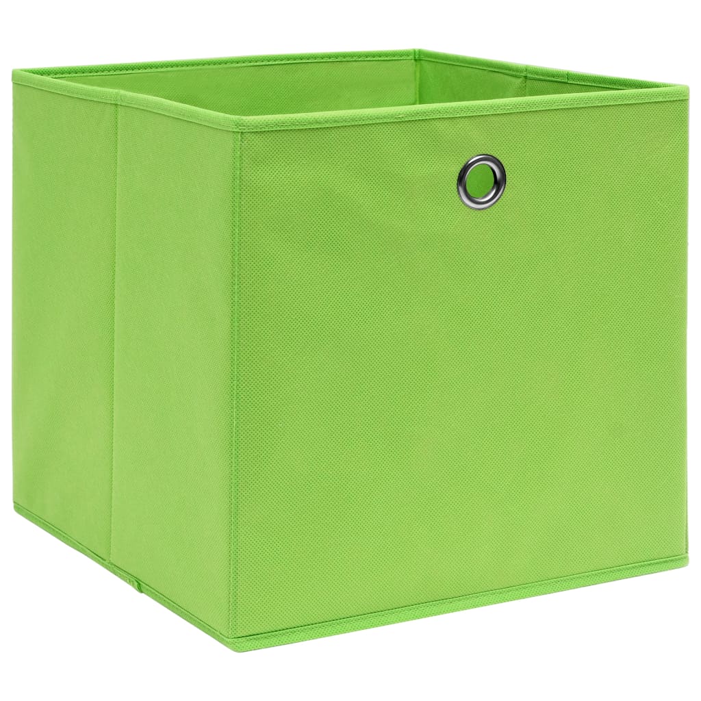 vidaXL Oppbevaringsbokser 4 stk grønn 32x32x32 cm stoff
