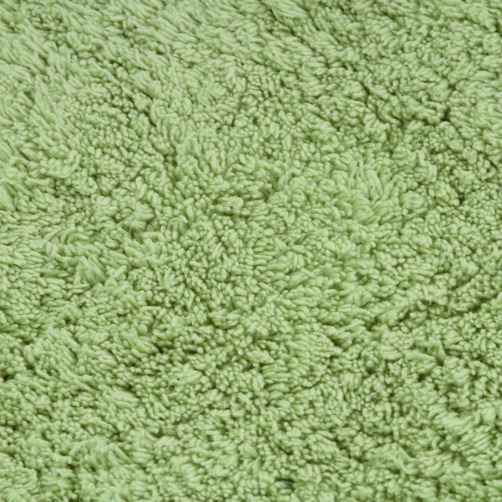 vidaXL Baderomsmattesett 3 stk stoff grønn