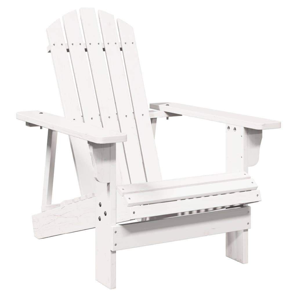VidaXL Chaise Adirondack Gris En Bois Massif De Sapin - 69x85x90,5 Cm - Siège Jardin Extérieur