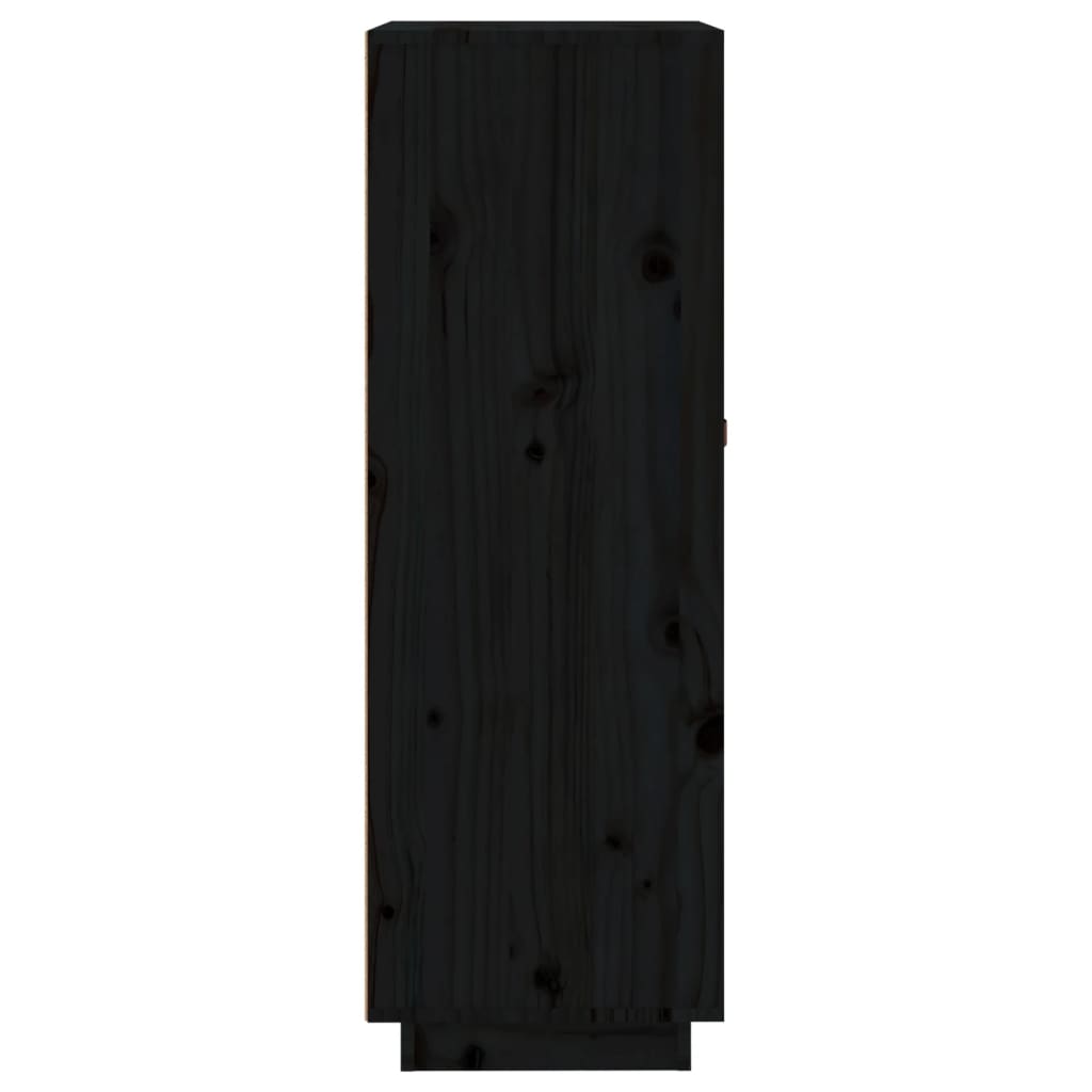 vidaXL Vinhylle svart 45x34x100 cm heltre furu