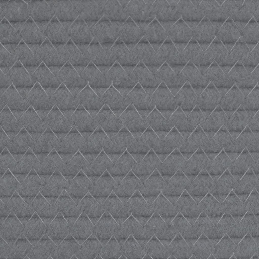 vidaXL Oppbevaringskurv grå og hvit Ø43x38 cm bomull