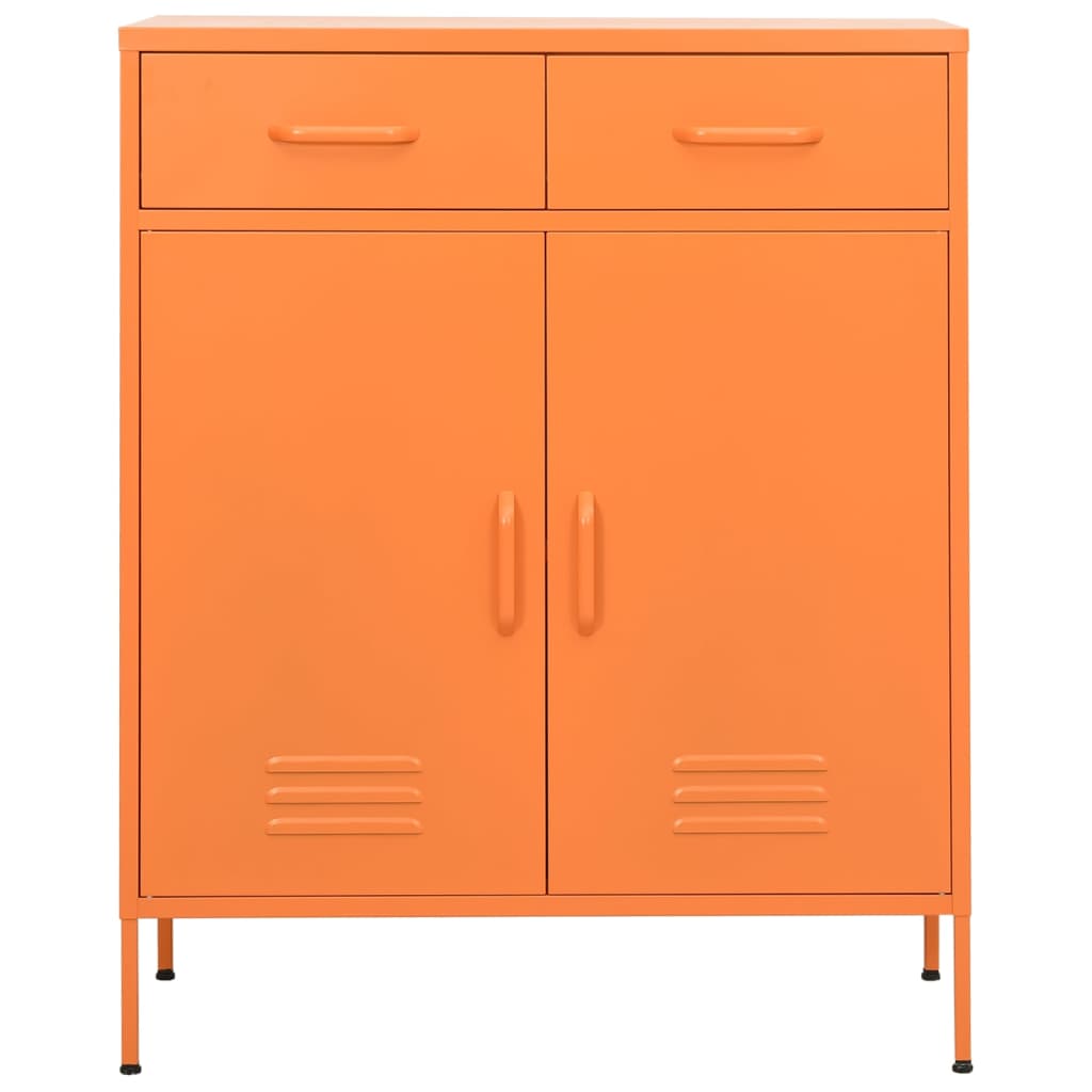vidaXL Oppbevaringsskap oransje 80x35x101,5 cm stål