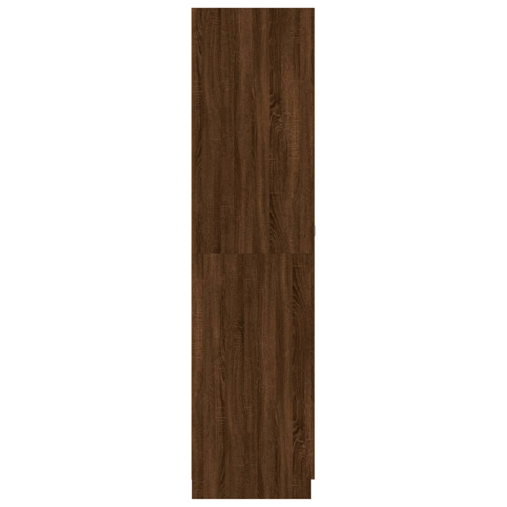 vidaXL Garderobe brun eik 90x52x200 cm konstruert tre