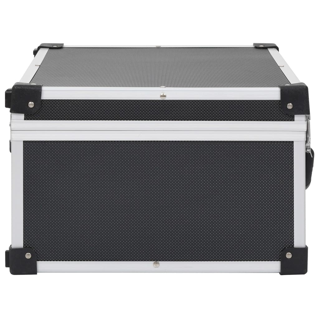 vidaXL CD-koffert for 60 CD-er aluminium ABS svart