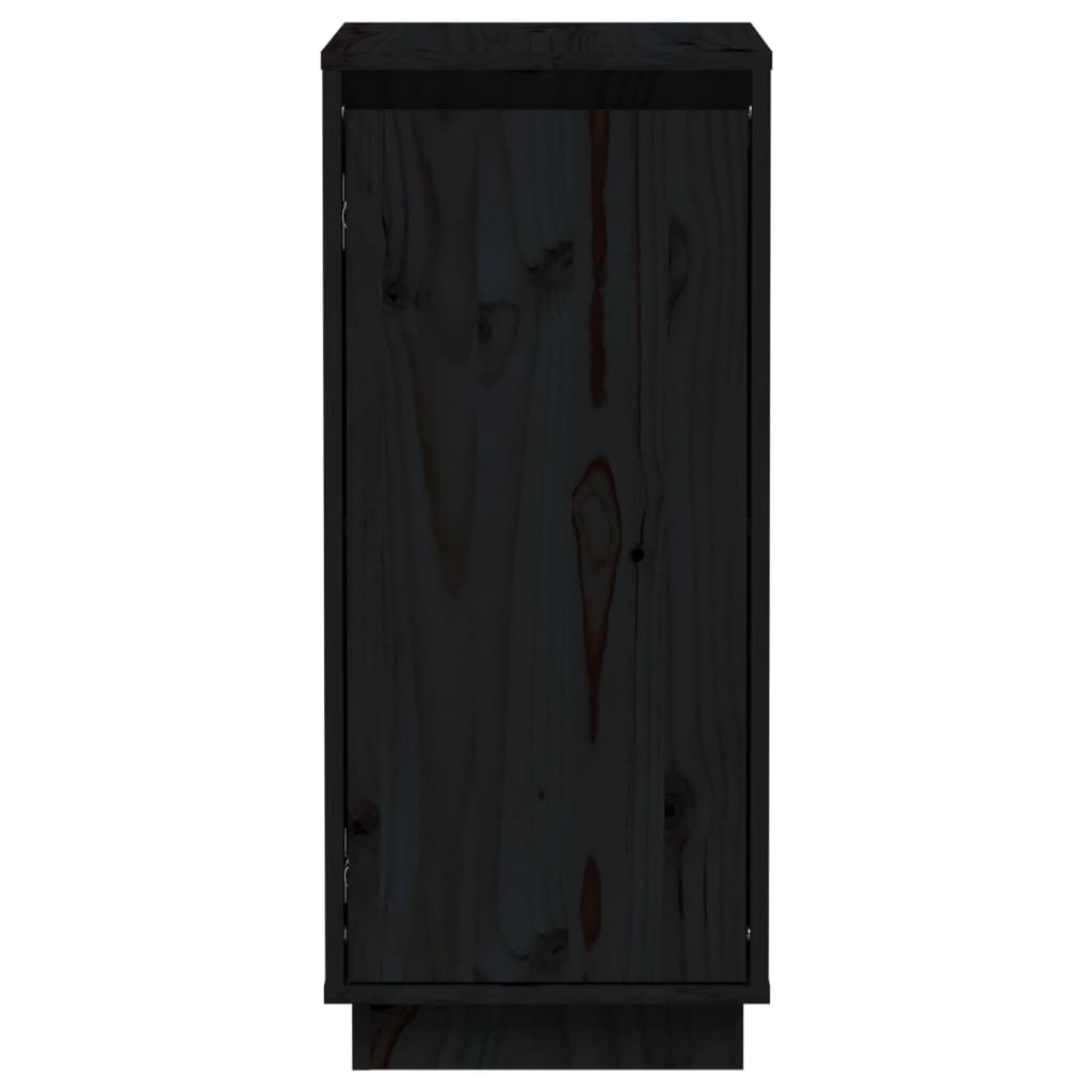 vidaXL Skjenker svart 2 stk 31,5x34x75 cm heltre furu