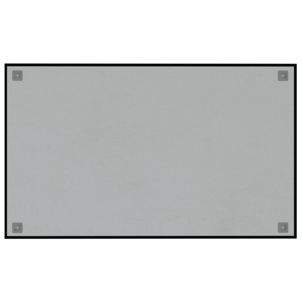 vidaXL Veggmontert magnettavle svart 100x60 cm herdet glass