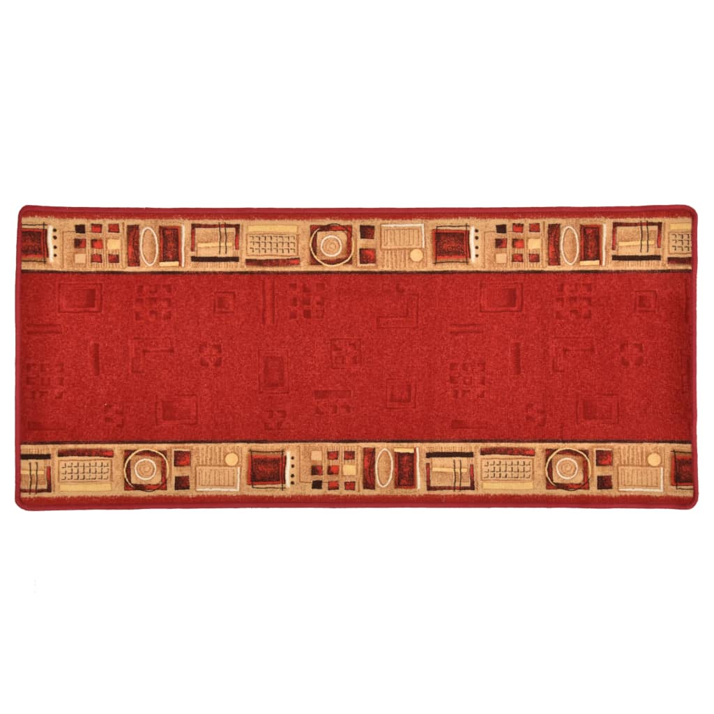 vidaXL Teppeløper gelbelagt bakside 67x200 cm rød
