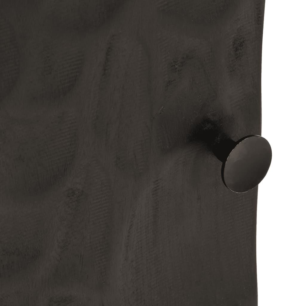vidaXL Nattbord svart 40x30x50 cm heltre mango og jern